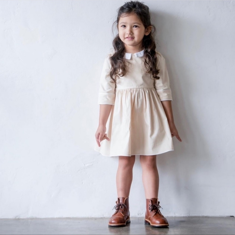 Dapper Crown Cotton Fiona Dress with Peter Pan Collar